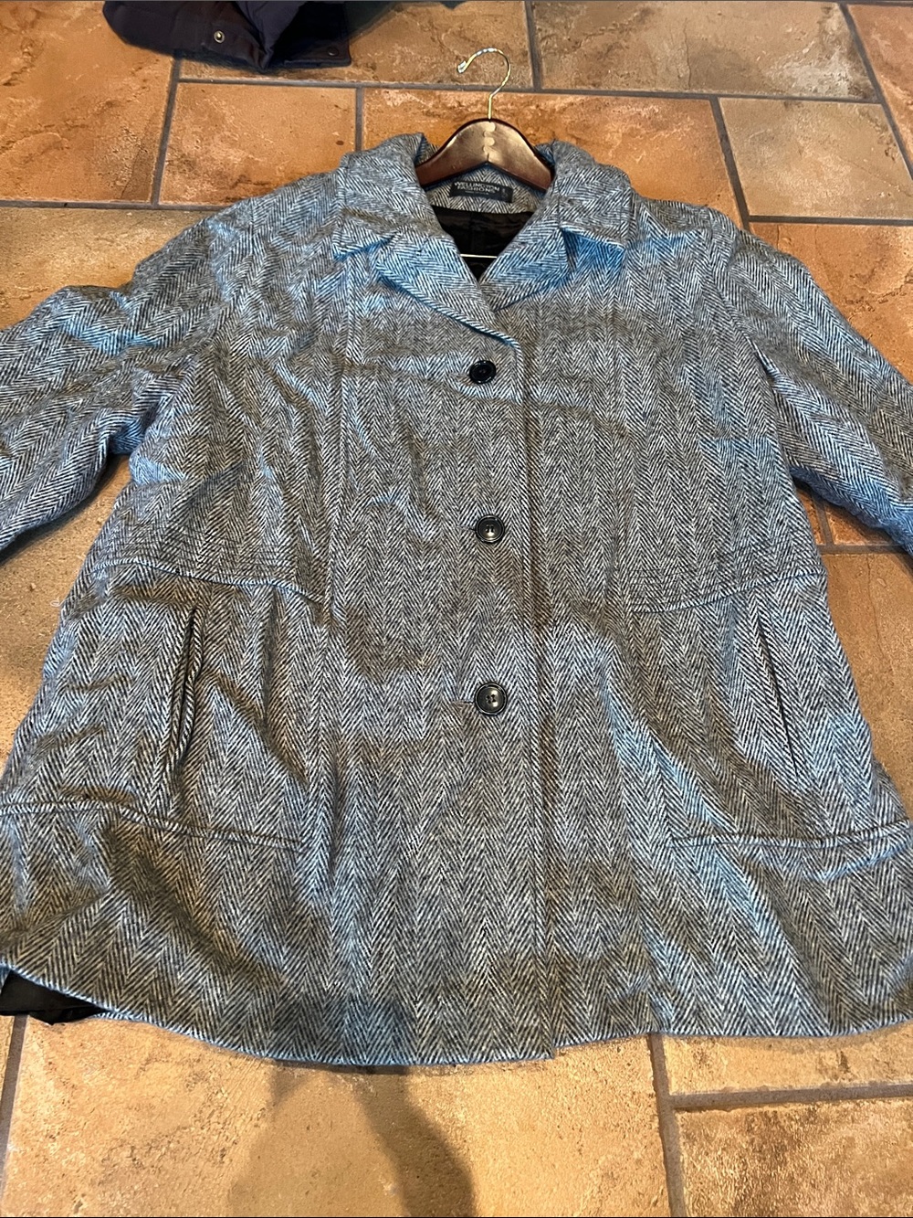 VINTAGE WELLINGTON FASHION TWEED COAT